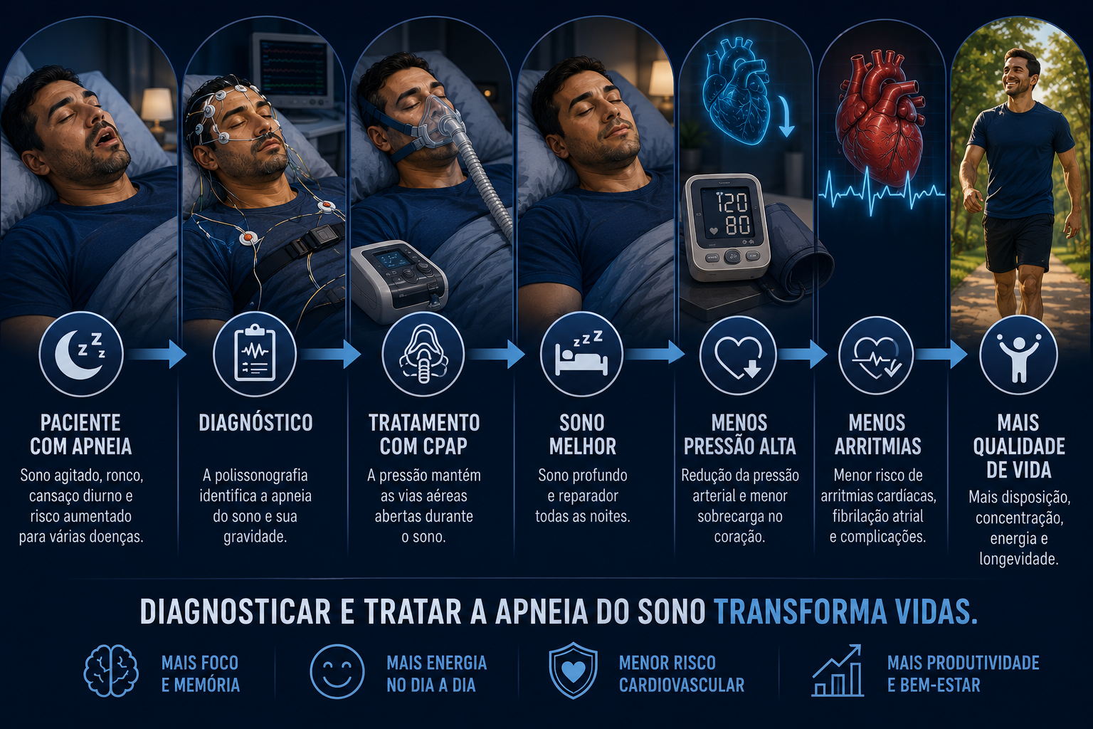 Do diagnóstico ao tratamento da apneia: CPAP, sono melhor e menos risco cardiovascular